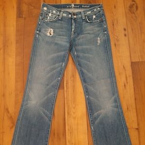 7 For All Mankind Distressed Ankle Boot Raw Hem 27